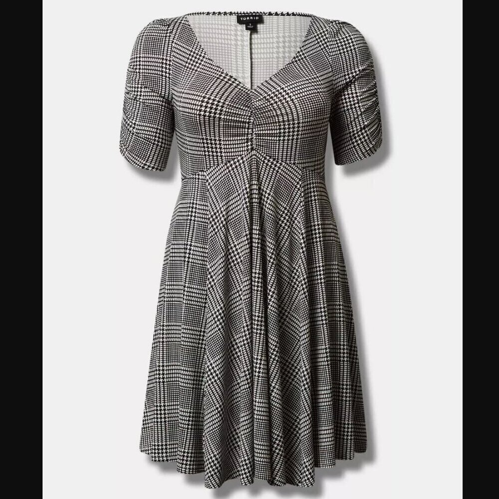 New! Mini Studio Knit Cinch Front Skater Dress